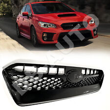 For 2015 2016 2017 Subaru Wrx Front Bumper Upper Grille Black Honeycomb Style