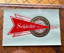 Original Vintage Schiefer Water Decal Hot Rod Drag Racing Nhra Scta Flathead Old