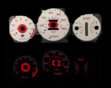 Red Reverse Cluster Panel Dash Glow Gauge Face For 96-00 Honda Civic W Rpm
