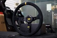 Omp 350mm 14 Suede Leather Deep Cone 9cm Gaming Racing Sport Steering Wheel