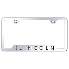 Lincoln License Plate Frame - Laser Etched Cut-out Frame - Stainless Steel