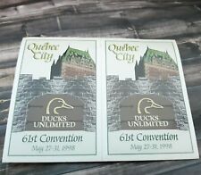 61st 1998 Ducks Unlimited Du Convention In Quebec City Decal Stickers 3.5