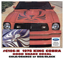 Sp - C106-h 1978 King Cobra - Hood Snake - Two Color Decal - Ford Licensed
