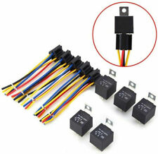 10pcs 12v 3040 Amp 4-pin Spst Automotive Relay W Wires Harness Socket 5 Sets