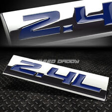 Metal Grill Trunk Emblem Decal Logo Trim Badge Polished Chrome Blue 2.4l 2.4 L