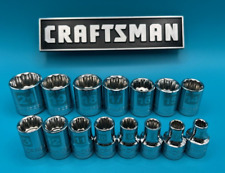 Craftsman 15pc 38 Metric 12pt Point Laser Etched Socket Set Tools