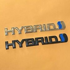 2pcs Silver Black Hybrid Car Side Fender Emblem Sticker Badge