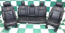 -bags 23 F150 Crew Platinum Leather Black Heat Cool Buckets Backseat Seats Oe