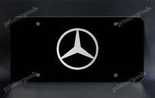 Black Mercedes Benz License Plate Custom Made Of Stainless Steel Metal