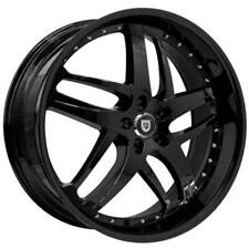 22 Inch 22x10 Lexani Solar Gloss Black Wheels Rims 5x120 40