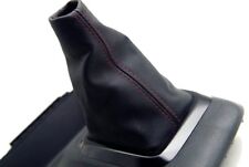 Fits 12-15 Honda Civic Si Faux Leather Manual Shift Boot Black Red Stitch