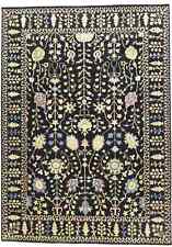 Floral Black Chobi Extra Large Tree Of Life 10x14 Handmade Oriental Rug Carpet
