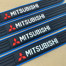 For Mitsubishi 4pcs Black Rubber Car Door Scuff Sill Cover Panel Step Protectors