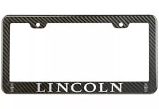 Lincoln License Plate Frame Carbon Fiber Look Style Glossy Plastic