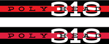Set Of 2 Poly Head 318 Valve Cover Decals For Dodge Chrysler Plymouth Mopar