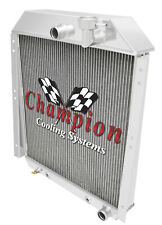1947-1954 Gmc Panel Trucks Aluminum 3 Row Champion Dr Radiator 261ci 4.3l I6