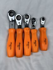 Snap On Rbyc5a Orange Handle Metric Ratcheting Wrench Set 8mm 10mm 13mm 14 15mm