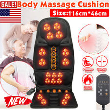 Car Massage Chair Pad Seat Cushion Mat Home Office Body Neck Lumbar Massager Usa