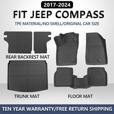 Floor Mats Backrest Mats Cargo Trunk Liners For 2017-2024 Jeep Compass