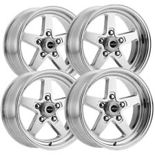 Set Of 4 Staggered Vision 571 Sport Star 15x715x8 5x4.5 Polished Wheels Rims