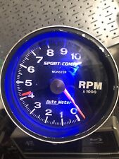 Autometer Sport Comp 5 Monster Used Tach. 0-10000 Rpm.