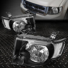 For 08-12 Ford Escape Black Housing Clear Corner Headlight Replacement Headlamp