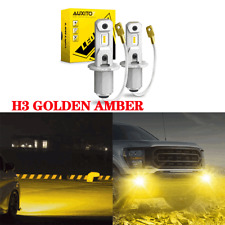 Auxito H3 Led Fog Light Bulbs Conversion Kit Super Bright Canbus Golden Yellow