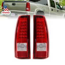 Red Led Tube Tail Lights Brake Lamps For 2003-06 Chevy Silverado 1500 2500 3500