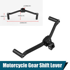 1pc Motorcycle Dual Head Gear Shift Lever Footrest Pedal Shifter Black Aluminum