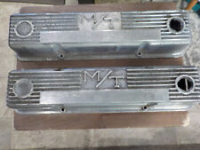 Vintage Aluminum Mickey Thompson Mt Finned Chevy Valve Covers 103r-50b