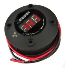 12v Digital Volt Meter Gauge Red Led Car Audio Voltage Display Black Round