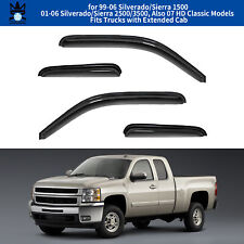 4pc 3d Style Vent Window Visor Fit 99-07 Silveradosierra Classic Extended Cab