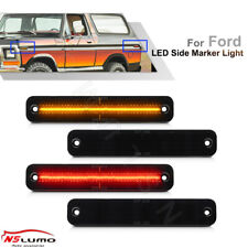 4x For 1973-1979 Ford F-series Truck Smoked Led Front Rear Side Marker Lights