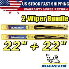 For Set Of 2 Front Type Michelin Performance Windshield Wiper Blades Kit 22