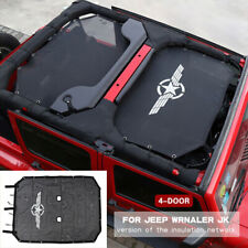 Mesh Shade Bikini Top Uv Protection Sunshade Cover For Jeep Wrangler Jk 2007 Up