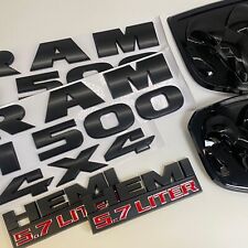 For Ram 1500 2013-2018 Fender Door Front Rear Tailgate 4x4 Rams Head Emblems
