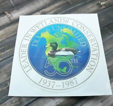Ducks Unlimited 1937-1987 50th Anniversary Mallard Glossy 3 38 Decal Sticker