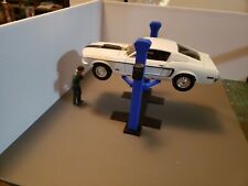 118 Scale Model Car Lift 2 Post For Garage Diorama Blue