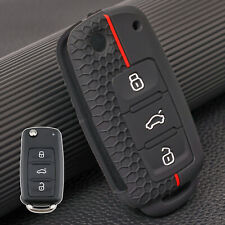 3button Flip Remote Smart Key Case Cover Shell For Vw Polo Sharan Tiguan Skoda