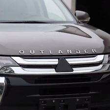 For Mitsubishi Outlander Hood Letter Badge Nameplate Emblem Sport Silver