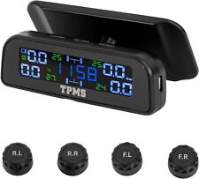 Solar Wireless Tpms Lcd Usb Car Tire Pressure Monitoring System 4 Sensors