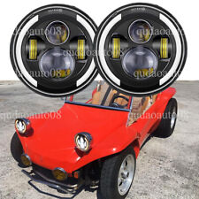 Fit Vw Dune Buggy Rail Buggy 7 Round Led Headlight Hilo Beam Drl Turn Signal