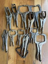 Vtg Vise Grip Lot Welding Body Work 11rchain Wrench 12 Mechanic Tools Usa Made