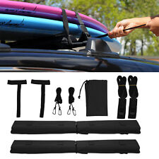 For Kayak Surfboard Canoe 2pcs Roof Rack Crossbar Soft Pads With Tie Down Straps