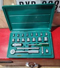 S-k Tools 14 38 21 Piece Sae Socket Set Case 4222 Vintage 1 Replacement