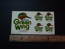 Ducks Unlimited Greenwing Decal Sticker Sheet Five Stickers Duck Hunting Du