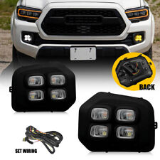 Pair Led Fog Lights Front Bumper Drl Driving Lamp For 2016-2023 Toyota Tacoma Ec