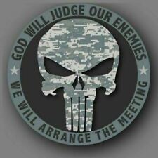 Skull Camo Us Army Military From 2 To 50 Car Truck Decal Sticker Usa