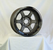 On Sale 4 Pcs Rota Wheel Grid V 15x7 15x8 4x114.3 0 Flt Gunmetal Blk Lip