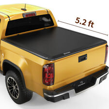 5 Ft Bed Soft Roll Up Tonneau Cover For 15-24 Chevy Colorado Gmc Canyon Wlamp